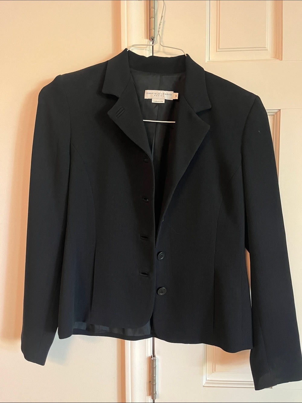 Anne Klein Black Women's Classic Button-Front Blazer
